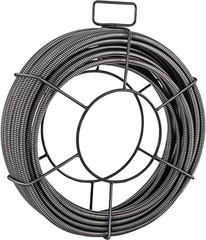 75 Ft X 3/8 Inch Solid Core Sewer Snake Clog Pipe Drain Cleaning Cable W/Four Sh