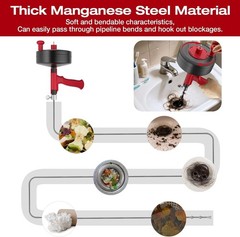 25ft Flexible Steel Drain Auger with Drill Adapter &ndash; Dually Manual & Powered