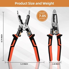 Wire Stripper Wire Crimping Tool &ndash; 10-in-1 Versatile Wire Cutter Crimper Cable S