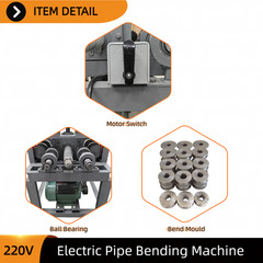 Electric Pipe Bender 220V 1-PH 2.2KW for Square/Round Tube & Metal Fabrication
