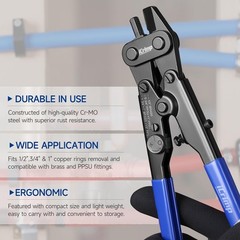 Copper Ring Removal Tool Decrimping Tool for ASTM F1807 1/2&Prime;,3/4&Prime;and 1&Prime; PEX Ring