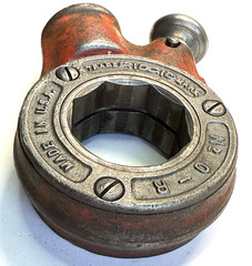 Ridgid 0-R Pipe Threader Threading Ratchet Head Used