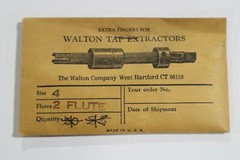 6 PIECES, #4, 2 FLUTE, WALTON TAP EXTRACTOR EXTRA FINGERS D455