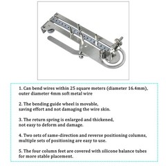Portable Wire Bender Stainless Steel Electrical Bending Jig Max 16.4mm Cable