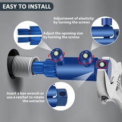 Pipe Extractor Tool Set &ndash; Nipple & Thread Remover Kit for 1/2&Prime; to 1&Prime; Pipes &ndash; DIY