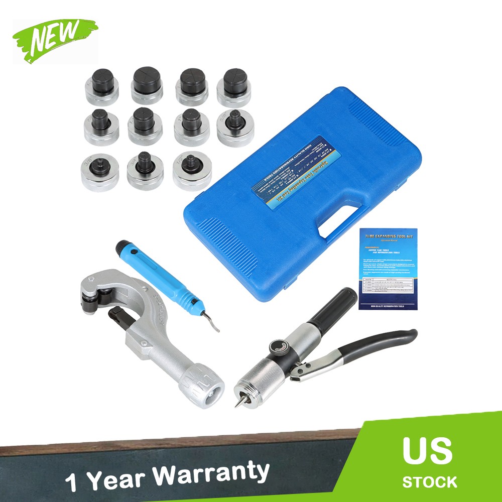 HVAC Hydraulic Swaging Tool Kit Fit For Copper Tubing Expanding 3/8&Prime; to 1-5/8&Prime;