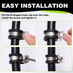 20pcs 2-5/8 Inch Stainless Steel Cable Clamp Set Conduit Wire Holder Strap Clip