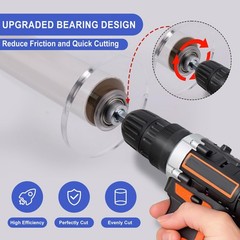 Inside Pipe Cutter for PVC Pipe（5Pcs Saw Blades）, Fit 3/8&Prime; Hex Shank Drill Bi&hellip;