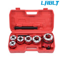 LABLT 6-Piece Set Of NPT 1/4&Prime; to 1-1/4&Prime; Manual Ratchet Pipe Thread Pipe Reel