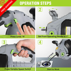 WORKPRO 20V Electric Drain Auger, 25Ft Plumbing Snake Hair Removal Gray
