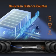 Sewer Camera 165ft/50m Borescopes Plumbing 4.3&Prime; HD Color Screen