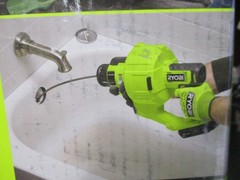 Ryobi PCL456B 18V ONE+ 25&prime; Drain Auger Green Black Cordless Lightweight Preowned