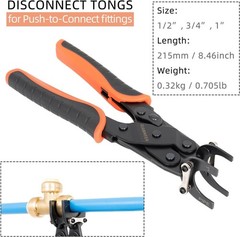 Durable Carbon Steel Disconnect Tongs for Quick Removal of Plumbing Fittings