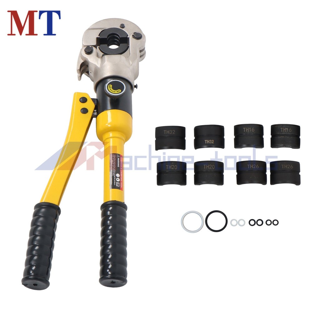 Copper Tube Fittings Crimping Tool W/ 1/2 3/4 & 1&Prime; Jaw Hydraulic Pipe Cutter