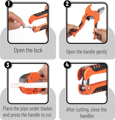 Bates- PVC Pipe Cutter, Cuts up to 1-1/4&Prime; Inch, Mini Tube Cutter 1/8&Prime; to 7/8&Prime;, R