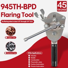 45&deg; Manual Rotary Flaring Tool 945TH-BPD for Soft Metal Tubing 1/8&Prime; 3/4&Prime; O.D.
