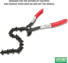 27045 Exhaust Cutter, Cuts 3/4&Prime; to 3-1/4&Prime; Pipe, Durable Chain Cutter Tool, Easy