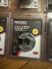 3 RIDGID CONSTANT SWING CUTTER 31622 & 3 C-STYLE CUTTER