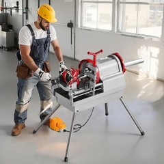 Electric Pipe Threader Machine 900W 2-Speed Threading Cutter for 1/2&Prime; to 4&Prime; Pipe