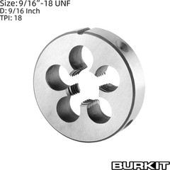 9/16&Prime;18 UNF Round Threading Die Machine Thread Right Hand Hardware Metal Tool