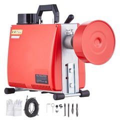 SucceBuy 250W Electric Drain Cleaner Snake Auger 66ft Cable 7 Cutters Home Sewer