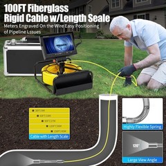 Sewer Camera, Drain Camera with 512Hz Locator and DVR-12 LEDs, 32GB SD Card