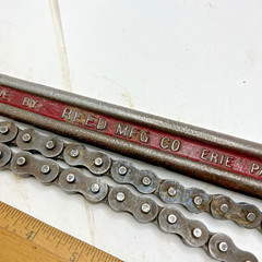 Vintage Reed Mfg Co No. CW14 Heavy Duty Bicycle Chain 2&Prime; Pipe Wrench Erie PA USA