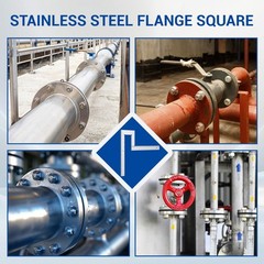 MorningRo 1 Pack Flange Angle Square 15.8 x Inches/ 400 x 400 mm, Silver