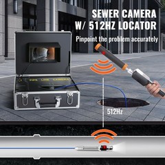 12LED Sewer Camera with 512Hz Locator, 131ft/40m, IP68