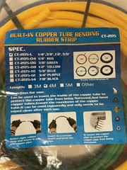 CT-205-L Copper Tubing Pipe Bending A/C Mandrel Inserts 1/4&Prime;, 1/2&Prime;, 3/8&Prime;, 5/8&Prime;
