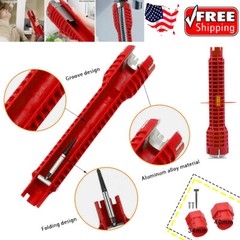 8 in 1 Faucet Sink Installer Multi Tool Pipe Wrench Plumbing for Kitchen Bathroo