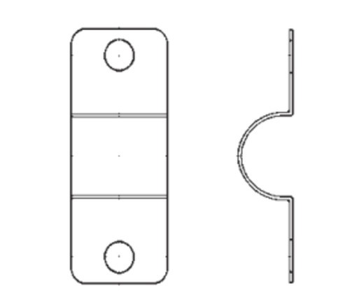 CELLO PRODUCTS IWP24-20 Tube Strap 1-1/4&Prime; Wrot Copper Includes Nails
