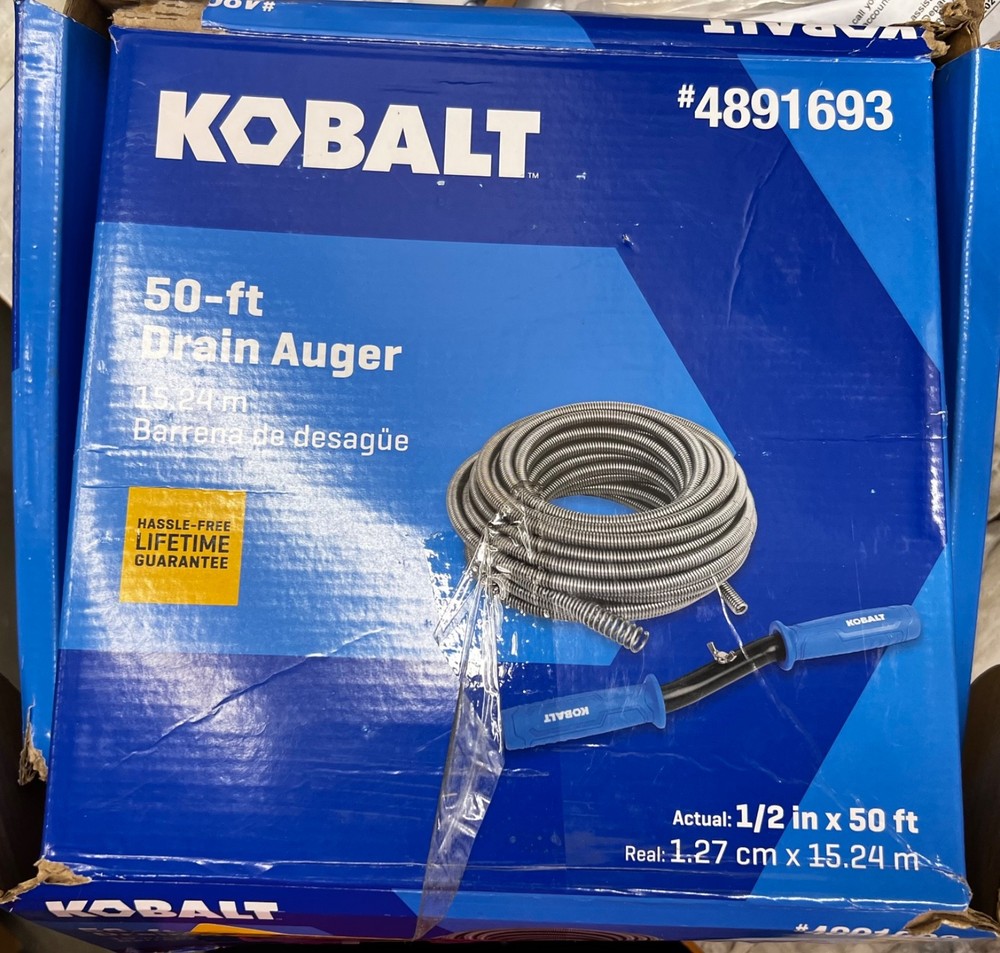 Kobalt Manual Drain Auger Inner Core Cable 1/2 in x 50 ft Model 4891693
