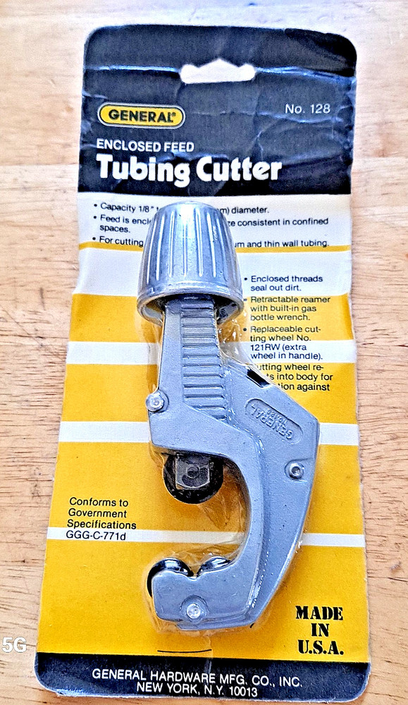 General Tools No. 128 Enclosed Feed Tube Cutter 1/8&Prime; to 1-1/8&Prime; NEW FREE SHIPPNG