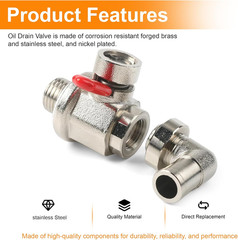 Oil Drain Valve with Removable L-Shape Hose End 14mm-1.5