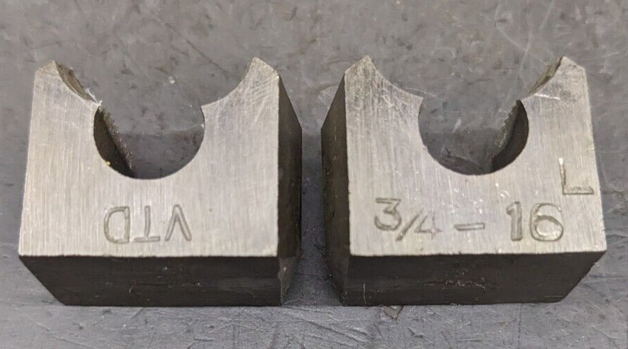 NEW 2 VTD Adjustable Dies 3/4&Prime;-16 NF Left Hand LH USA