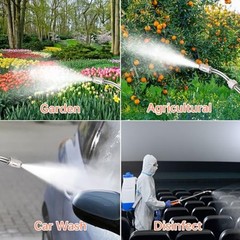 Adjustable Nozzle Spray Wand 44 Inch Stainless Steel Built in Shut off Valve
