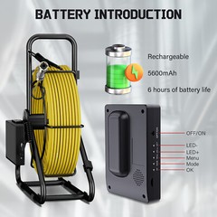 Sewer Camera 4.3 In LCD Monitor 98.4FT/30M HD Drain Pipe Inspection Camera