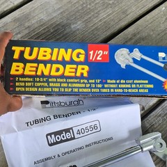 Pittsburgh 1/2 Tubing Bender for Copper Brass Aluminum Model 40556