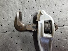 Ridgid Offset Pipe Wrench 14&Prime; Serrated Aluminum Never Used Wow! Super Nice!!