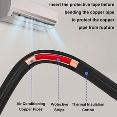 Tnisesm 4Pcs Conditioning Copper Tubing Pipe Extension 4M, 1/4&Prime; 1/2&Prime; 3/8&Prime; 5/8&hellip;