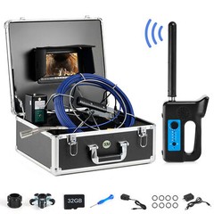7&Prime; Self-Leveling Sewer Inspection Camera 164ft/50m Length Counter 512Hz Locator