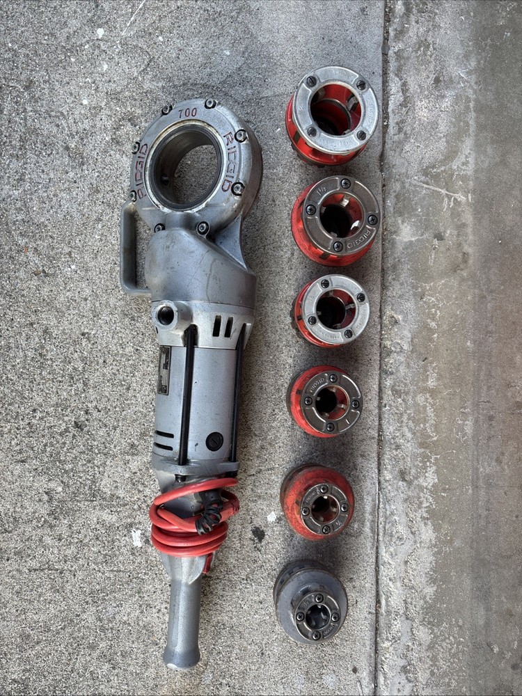 Ridgid 700 Pipe Threader Threading Machine & 12R Die Set 1/2 to 2 inch Nice BG1