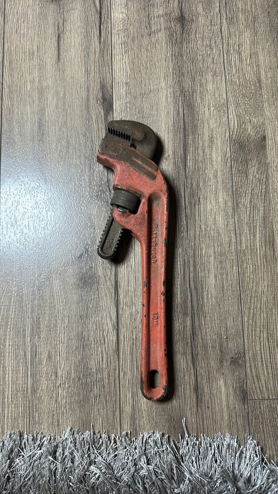 Pittsburgh 12 inch Steel Pipe Wrench Adjustable Plumbing Tool