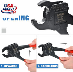 IWS-1807CN PEX Crimping Tool Kit with PEX Crimpers, PEX Tubing Cutter, Copper Ri