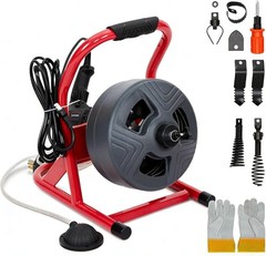 🔥Drain Cleaner Machine 50Ft x 5/16 Inch, Electric Drain Auger Professional, Foo