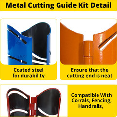 3 Piece Magnetic Metal Pipe Cutting Guide, Steel Includes Sizes: 1-7/8&Prime;