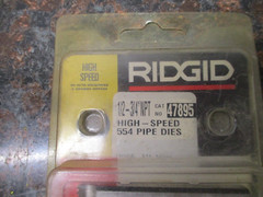 RIDGID 47895 1/2&Prime;-3/4&Prime; NPT HIGH SPEED STEEL 515 PIPE DIES NEW FREE SHIPPING