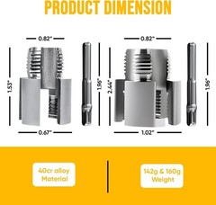 2Pcs Integrated Internal & External Pipe Threading Tool 1/2&rdquo;&3/4&rdquo; Water Pipe