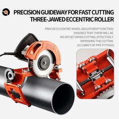 110V Electric Automatic Pipe Cutting Machine Precise Fast Pipeline Cutter for 40